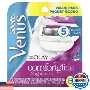 Gillette Venus ComfortGlide with Olay Sugarberry Women's Razor Blade Refills,