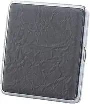 [ARKCHIU] Leather Cigarette Case Box, Regular Size Cigarette Pocket Holder, for Men and Women Grey,One Size