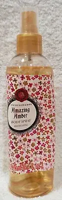 Luxury Bath Body AMAZING AMBER Body Spray Mist Refreshing Soul 9.1 oz/270mL New