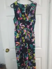 City Chic 'Moody Tropics' casual floral dress sleeveless Sz XS (14) BNWT