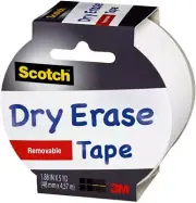 3M Scotch DRY ERASE Tape, REMOVABLE - 1.88 in. x 5 yds
