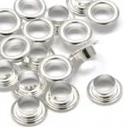 20 Big 10mm Silver Plated Grommet Rivet Eyelet Findings For Large Hole Beads
