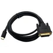 USB TYPE C to DVI Cable USB Type C to DVI 24+1 Adapter 4K 30Hz (6FT/1.8M) for Thunderbolt 3 for 2017/2016 MacBook Pro black