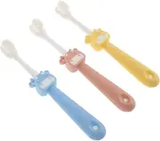 DRESSOOS Teethbrushes Care Set 3pcs Manual Toothbrush for Boys and Girls Soft Bristle Brush Toddler Brush Safe Easy Cleaning Travel