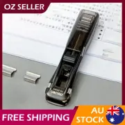 Deli Push Stapler Mini Office Supply Paper Staplers with 8 Reusable Clips Binder