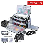 Multi-Compartment Sewing Machine Bag with Detachable Strap - Fits Most Machines