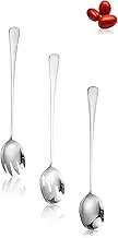 Stainless Steel Salad Fork,Slotted Spoonand Spoon Set - 3-Pack Cutlery Utensils for Party, Dinner, Restaurants, Portable Camping - Reusable Food Serving Tools