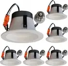 LED DOWNLIGHTS 8W 4 Inch White Easy Installation Daylight 600 Lumen 5000K 6 PACK