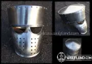 Medieval Early Great Helmet battle-ready, Costume Knight Halloween Helmet