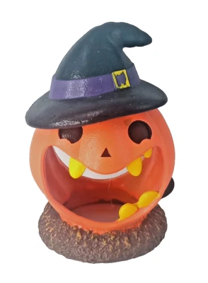 Thrills-Chills Jack-o-lantern Aquarium Decoration Fish NWT