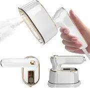 Mini Travel Steamer Iron - Portable Small Size Ironing Machine for Clothes, Ideal for Travel, College Dorm, and Home Essentials (White)