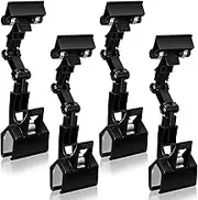 4Pack Rotatable Double Clip, Plastic Merchandise Sign Clip Sign Holder, Pop Clip-On Holder Stand, Price Clips Clothing Rack Signs Tag Holders,Double Display Clips for Photos Ad Display Stand