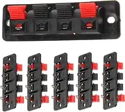 OSALADI 6-Piece Speaker Wire Connectors DIY Speaker Terminal Red Black Home Stereo Industrial Use Easy Installation Optimal Signal Transfer