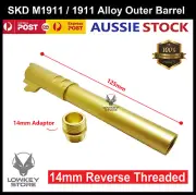 SKD M1911/1911 Alloy Outer Barrel + 14mm Reverse Threaded Adaptor Gel Blaster AU