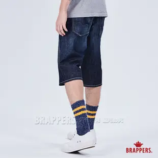 BRAPPERS 男款 HM-中腰系列-全棉五分褲-深藍