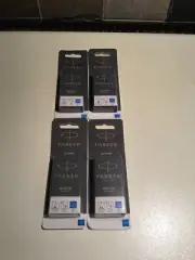 Parker Quink Fountain Pen Stylo Plume Refill Recharge Blue Ink x40 Twin Set New