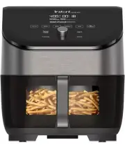 6QT Air Fryer: Odor Erase, 6-in-1 Functions, 100+ Recipes, Black