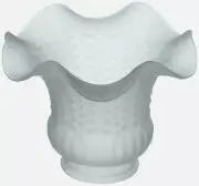 Westinghouse LAMP SHADE Vase White Satin Glass Hobnail Crimp 4.25" H 1 pk 81242
