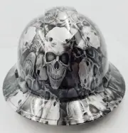 FULL BRIM Hard Hat custom hydro dipped , NEW DEMONIC SKULLS KILLER NEW