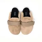 ROAM NIB $185 Beige Cloud Faux Fur Loafer Mule Sz 11
