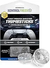 KontrolFreek FPS Freek Galaxy Crystal for PlayStation 4 (PS4) and PlayStation 5 (PS5) Controller | Performance Thumbsticks | 1 High-Rise, 1 Mid-Rise | Crystal