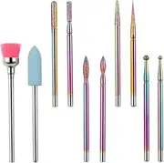EPIGEIST 1set Nail Drill Bit Kit for Professional Manicure Polishing High Strength Tungsten for Beginners for Nail Art and Dead Skin Removal