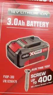 GENUINE OZITO 18V 3.0AH LITHIUM BATTERY LI-ION DRILL IMPAC DRIVER COMBO CORDLESS