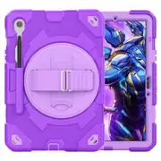 MCC Shockproof Strap Samsung Galaxy Tab S10 FE 10.9" X520 X526 Kids Case Cover SPMan [Purple+Purple]