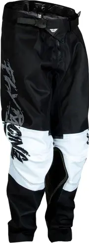 Fly Racing Kinetic Khaos, textile pants kids , color: Black/White/Grey , size: 24