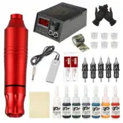 Tattoo Kit Complete Pen Set Pigments Tattoo Power Supply With Cartridges Needles