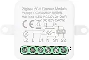 Zigbee Dimmer Switch Module App Remote Control Curtain Switch Compatible with Alexa Google Home 2 Gang Switch