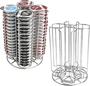 [Kimm & Miller] Tassimo Pod Holder | Large Capacity Coffee Pod Storage | Holds 64 Tassimo Capsules | Chrome Metal Non-Rotating Rack