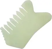 ARTSEWPLY 1Pc Jade Stone Scraping Massage Comb for Scalp Care Smooth Edges Durable Facial Massager for Head Neck Relaxation and Comfortable Use