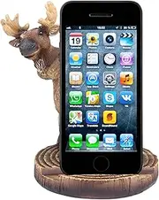 Needzo Funny Phone Holder, Moose Figurine Cellphone Stand for Office Desks, Fits All Smartphones, 5 Inches