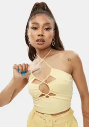 Mellow In A Trance Cutout Crop Top