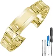 YCBFGAZATK Fit For Rolex Submariner Series Watch Band Black Water Ghost Green 20mm 21 Fold Buckle Arc Type Special Interface Watch Strap