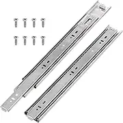 Swpeet 350mm Full Extension Ball Bearing Drawer Slides - 10Pcs, Less Noise, 100 lb Load Capacity, Heavy Duty Locking Side Mount Soft Close With Screws