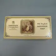 VTG Yardley Old English Lavender Soap, 3 Cakes 3 Oz. Ea., Collectible Soaps