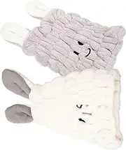 NULYLU 2 pcs Hair Towel Wrap Cute Rabbit Ear Design Soft Fleece Absorbent Dry Cap for Quick Drying Hair Towel Hat Skin Friendly
