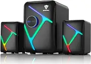 SPKPAL 2.1 Multimedia Speakers System with Subwoofer,15W Computer Speakers with Subwoofer,Strong Bass,USB Powered 3.5mm Audio Inputs,Great for PC LaptopPS4 TV