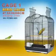 Pet Bird Cage Parrot Aviary Canary Budgie Finch Perch Black Portable Metal