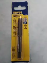 Irwin Hanson High Carbon Steel SAE Fraction Tap 1/2 in. - 20NF 1 Pc 8145
