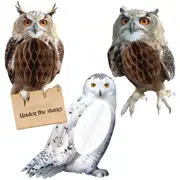 Harry Potter Hanging Honeycomb Owl Decoration 3 Pieces