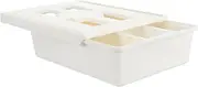 Homoyoyo Office Table Drawer under Desk Storage Box Desk Organizer Pp Material White Nail Multi-use