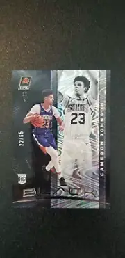 2019-2020 Panini Black Silver Halo Cameron Johnson Phoenix Suns Rookie SP #22/65