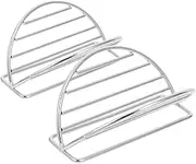 LIGIGWASH 2Pcs Stainless Steel Taco Rack Display Stand for Tacos Sushi and Snacks for Parties Gatherings and Events Multifunctional Serving