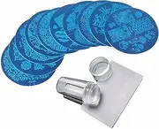 Tool Sets Tool Kit 10 Pcs Stamping Plate + Clear Silicone Stamper + Scraper Nail Art Image Stamp Tool