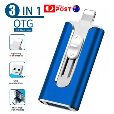 2TB Portable OTG Flash Drive Photo Stick IOS USB 3.0 Memory For IPhone iPad PC