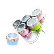 6pcs Box Shaker Bottles Creative Condiment Jar Seasoning Cans Set Pepper Bottles