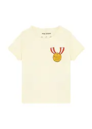Mini Rodini Kids Medal Printed Cotton T-shirt - Cream - 140/146 (10 Years) 140/146 (10 years)